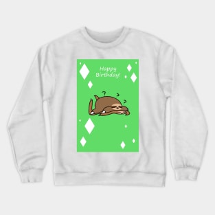 "Happy Birthday" Fat Sloth and Flat Sloth Crewneck Sweatshirt